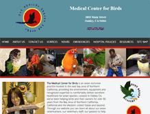 Tablet Screenshot of medicalcenterforbirds.com